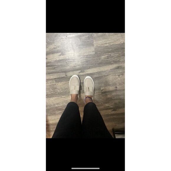 Clean Boss by Joy Women's Luxe Slip On Leather Bow Sneaker Latte 7 1/2 W - Picture 2 of 6